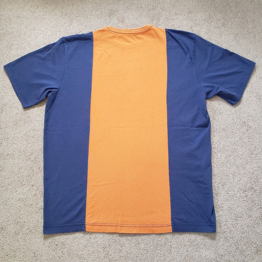 Vintage 90s Polo Jeans Company #09 Sz Medium Mens Colorblock T-Shirt Orange Blue - Picture 4 of 8